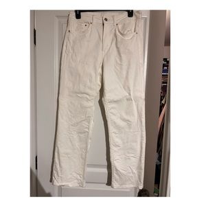 h&m high waisted straight leg denim pants